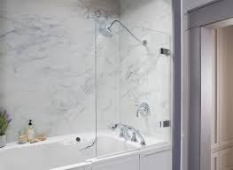 The enclosed tub and shower combo 